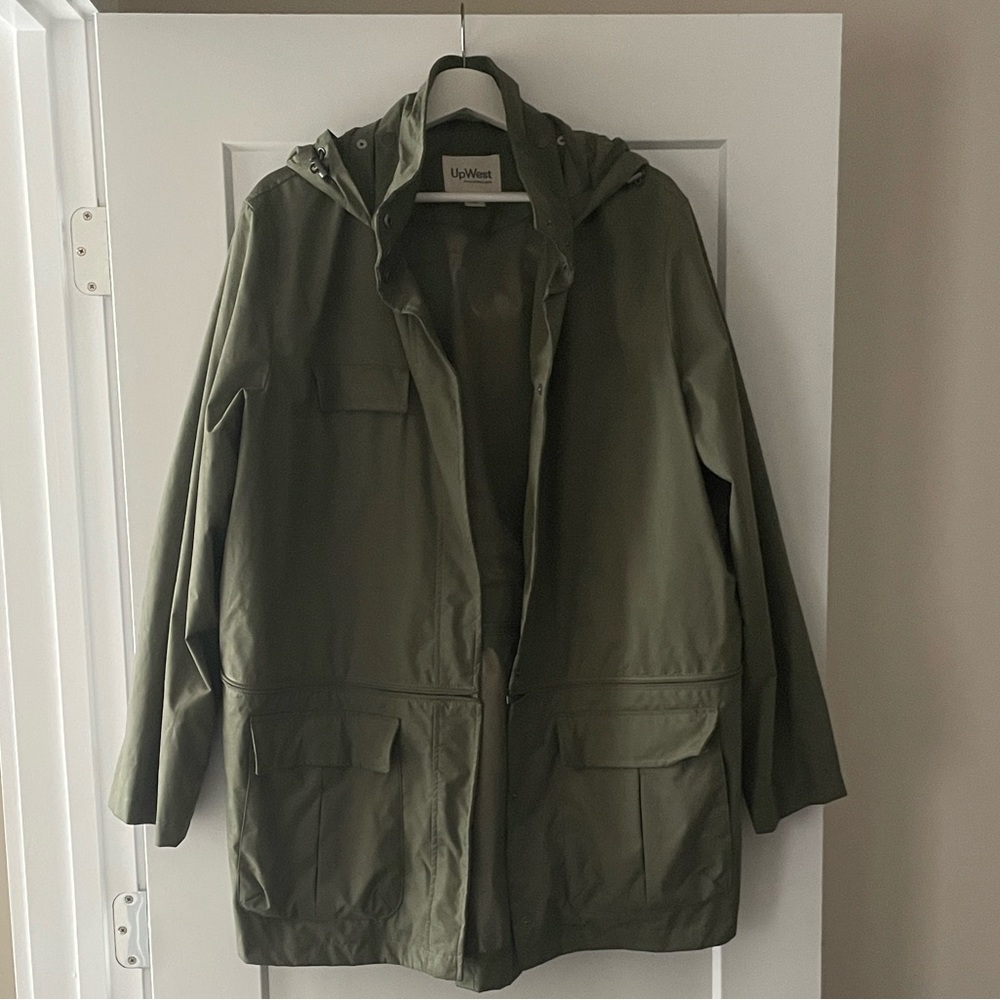 UpWest Olive Green Convertible Raincoat